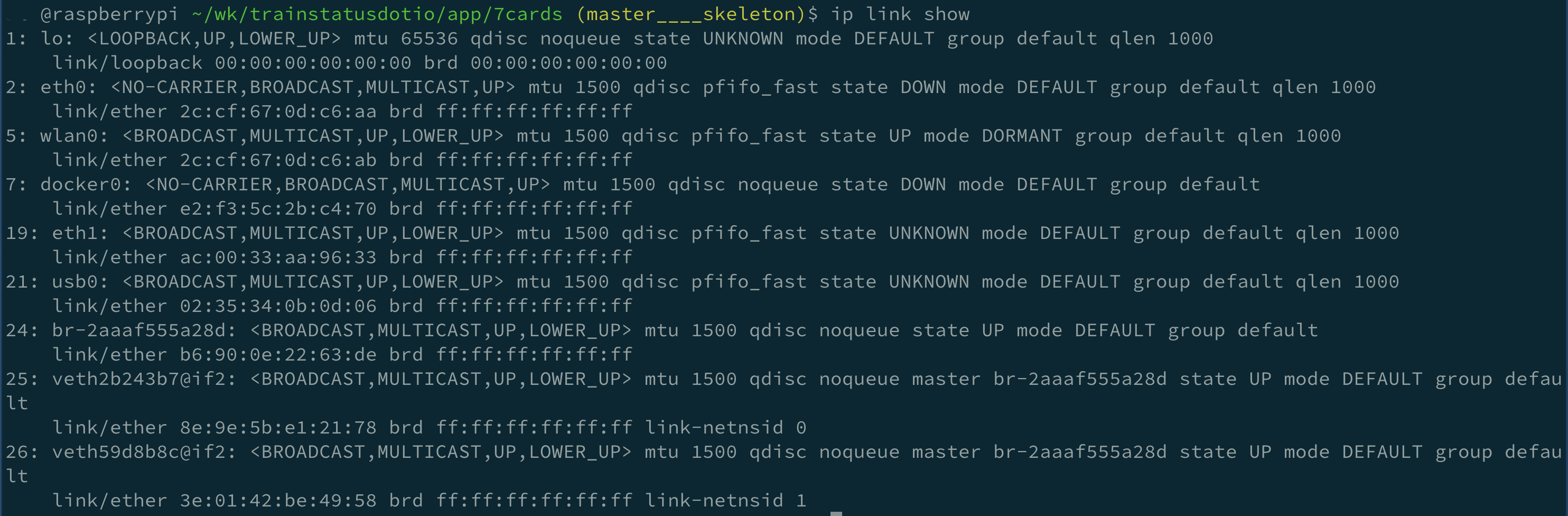 ip link show output
