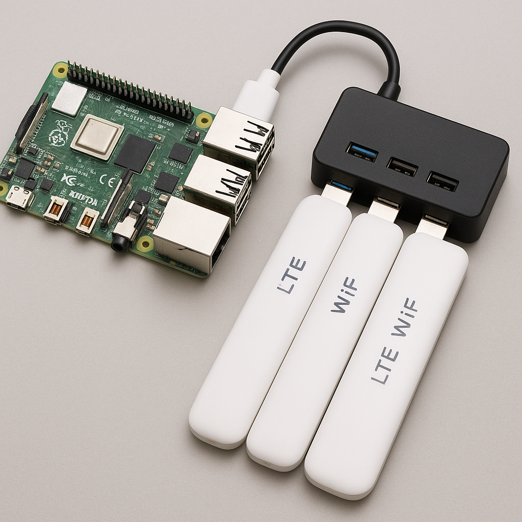 Raspberry Pi Based Dongle Powered Mobile Proxy Hub