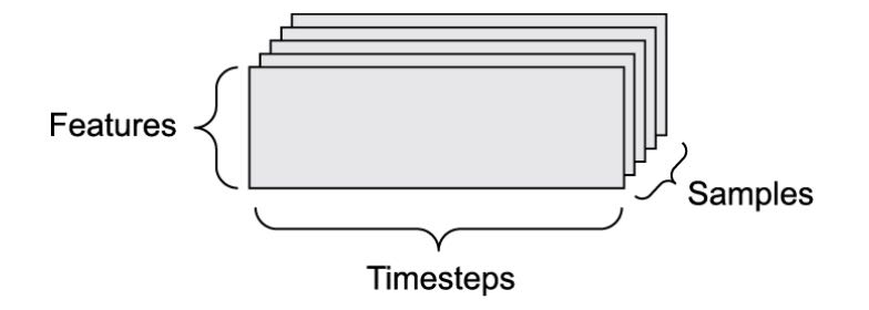 Rank 3 timeseries data tensor