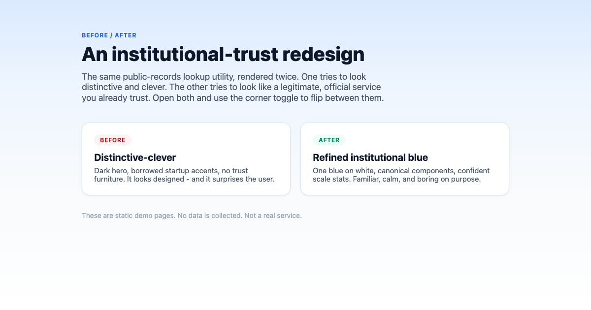 The One-Second Trust Test: Why I Made a Utility Look Boring on Purpose